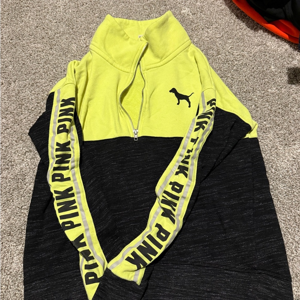 Victoria’s Secret love pink quarter zip sweater